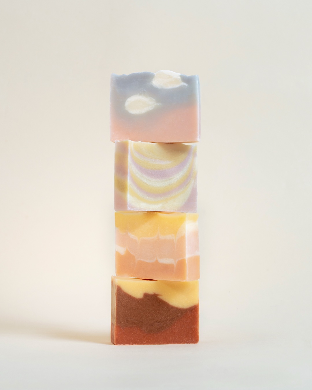 Four gentle mood bars stacked